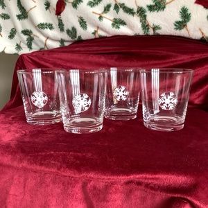Glass Snowflake Tumblers